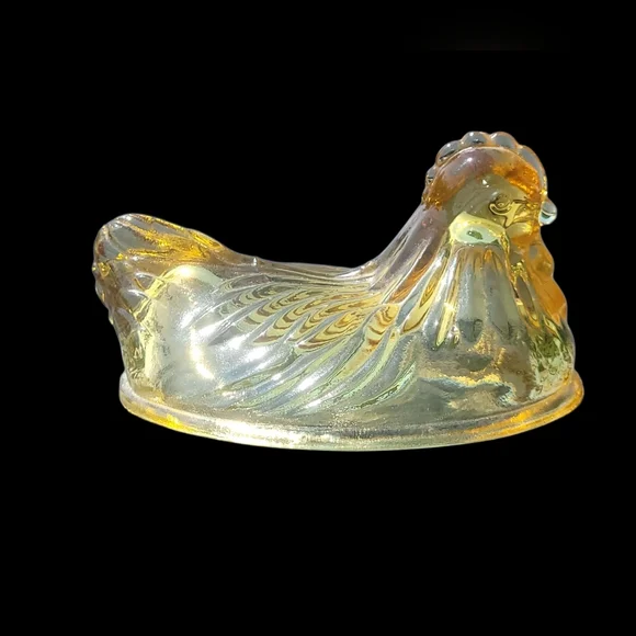 Hazel Atlas Amber Hen On Nest - Picture 10 of 12